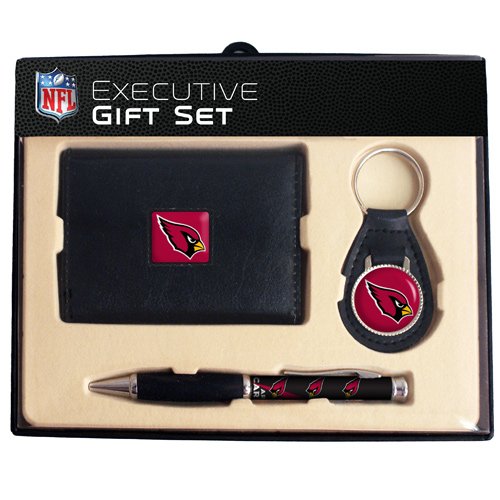 Arizona Cardinals Trifold Wallet Key Fob and Pen Gift Set