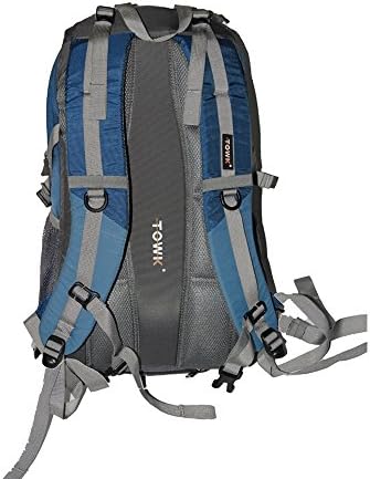 TOWK 30L Outdoor Waterproof Backpack for Hiking Traveling, 3 Compartments, 20 Inch (Blue)