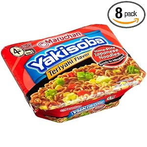 Maruchan Yakisoba, Teriyaki Beef Flavor, 4-Ounce Microwavable Containers (Pack of 8)