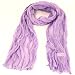 Light Sheer Thin Crinkle Long Scarf Wrap 68x23 Light Purple