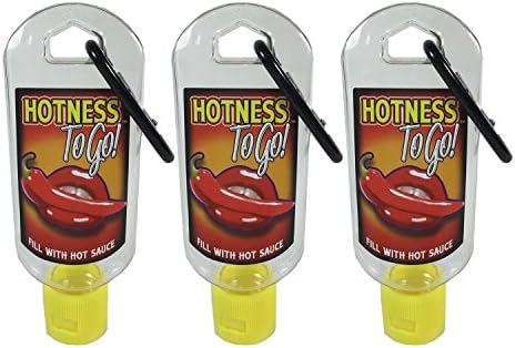 Sriracha Cholula Tapatio Ghost Pepper Hot Sauce Keychain To Go Bottle Gift Set 3-Pack (Bottles Ship EMPTY)
