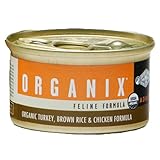 Castor and Pollux Organix Feline Formula, Turkey, Brown Rice and Chicken, 3-Ounce Cans (Pack of 24)
