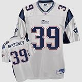 Youth Large (14-16) NFL New England Patriots Silver Laurence Maroney #39 Throwback Football Jersey