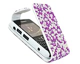 iTALKonline FunkGem FLIP Wallet PURPLE SILVER Diamonte Crystals Super Hydro ....