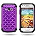 CoverON Hybrid Dual Layer Diamond Case for Samsung Galaxy Ring / Prevail 2 - Purple Hard Black Soft Silicone