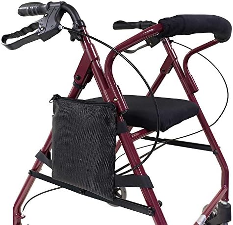 Senior Mobility Rollator Walker Seat Cover, Backrest and Pouch Bag Set