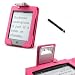 Forefront Cases® NEW KINDLE TOUCH Pink Leather Case Cover with TWIN LED READING LIGHT For New Amazon Kindle Touch / Wi-Fi " / Latest Generation April 2012 Kindle Touch WiFi + STYLUS PEN
