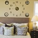 Wall Appliqué Clock - Memories with Chipboard Frames