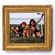 Gold Magnet Frame for Personal Photographs (2-3/4" x 2-1/2", landscape version) - comes with pop-out easel