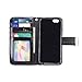 iPhone 6S Case/iPhone 6 Case, IZENGATE [Classic Series] Wallet Case Premium PU Leather Flip Cover Folio with Stand for Apple iPhone 6 (2014) / Apple iPhone 6S (2015) (Black)