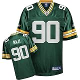 Men`s Green Bay Packers #90 B.J. Raji Team Replica Jersey - M