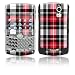 Red Plaid Design Protective Skin Decal Faceplate for Blackberry Curve 8300/ 8310/ 8320 Cell Phones