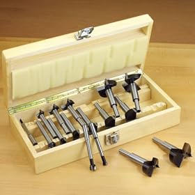 Forstner Bit Set, Carbide Tip, 16 Piece