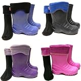 LEMIGO superleichte EVA Kinder Gummistiefel gefüttert Regenstiefel 861