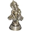 Ganesha Brass Statue Playing Hormonium