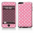 PINK MONOGRAM Design Apple iPod Touch 2G 3G 2nd 3rd Generation 8GB 16GB 32GB Vinyl Skin Decal Cover Sticker Protector (Matte Finish)+ Free Screen Protector