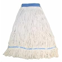 Wilen A11114, E-Line Looped End Wet Mop, X-Large, 1-1/4" Tape Band, Natural (Case of 12)