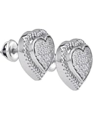 0.69CT-DIA HEART EARRING