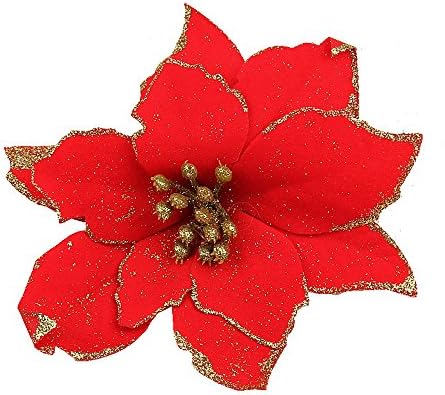 Silk 3 layer Artificial Flower Wedding Christmas Decoration DIY 3pcs/lot (Red)