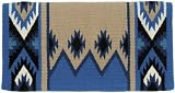 Mayatex Saddle Blanket - Wool Phoenix - Sand - Turquoise - Ocean Blue
