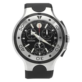Movado Men's Series 800 Black Thermoresin Strap Chronograph Watch #2600019