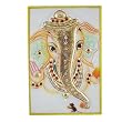 Ganesh Art In India Embossed Miniature Painting on Marble Plate