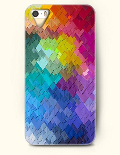 iPhone 5/5S Case, OOFIT Phone Cover Series for Apple iPhone 5 5S Case (DOESN'T FIT iPhone 5C)-- Colorful Page Geometric Pattern -- Rainbow Color Series