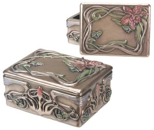 Art Nouveau Orchid Box Holder Display Decoration