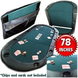 Texas Holdem Poker Folding Tabletop with Cupholders (fls)
