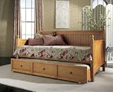 Twin Casey Day Bed w/ Trundle by Fashion Bed Group - Honey Maple Finish (B51C53)