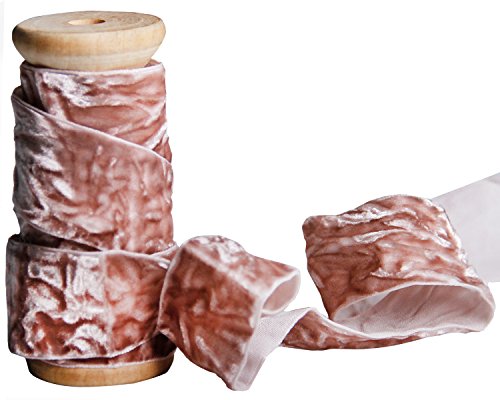 Laribbons 1 Inch Crushed Velvet Ribbons By 10 Yards Spool
