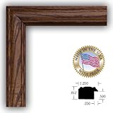IMAGE OF 6x8 / 6 x 8 Walnut Stain on Solid Red Oak Picture Frame - NEW .. 1.25'' wide