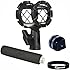 Eggsnow Camera Microphone Shockmount Holder Clip + Hot Shoe Mount + Foam Handle Grip for AKG D230, Senheisser ME66, Rode NTG-2,NTG-1,Audio-Technica AT-875R etc