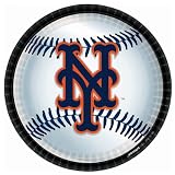 New York Mets Baseball Round Dinner Plates (18) Party Supplies