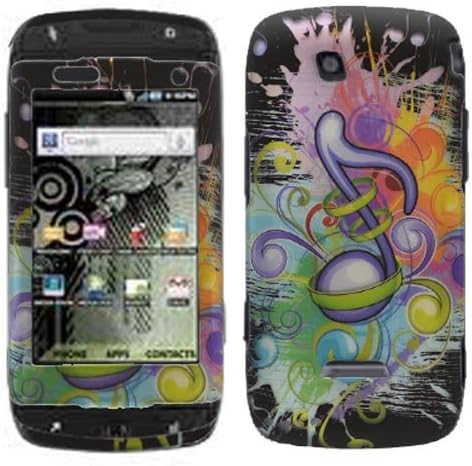 Colorful Music Symbol Note Rubber Coating Snap on Case Hard Case Faceplate for Samsung Sidekick 4g T839 /T-mobile