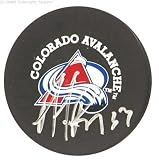 Patrick Roy Colorado Avalanche Autographed Logo Hockey Puck