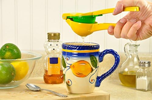 Lemon Squeezer Citrus Bundle - Dual Bowl Manual Juicer - Hand Press - Peeler - Sprayer - Ebook