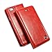 Iphone 6s Plus Case, Business Leather Wallet Case for Iphone 6s Plus [Folio Book Design] [Earphone Cutout Reserved] [Card Slot] [Kickstand] (Red)