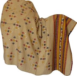 Wool Wrap Tribal Embroidered Shawl 80 x 40 inches (ktds476)