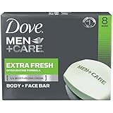Dove Men+Care Body and Face Bar, Extra Fresh 4 oz, 8 Bar