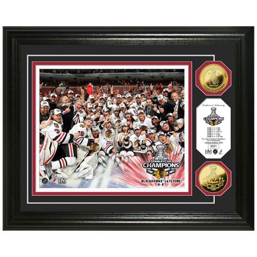 Chicago Blackhawks 2010 NHL Stanley Cup Champions 24kt Gold Coin Celebration Photo Mint ()