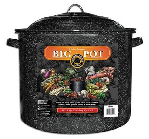 "Granite Ware 50 Quart Stock Pot, Black" "Granite Ware 50 Quart Stock Pot, Black"