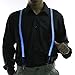 Glovion LED Light Up Illumination Suspenders for Party Favor-Blue