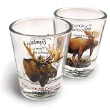American Expedition Set of 2 Shot Glasses (Moose)