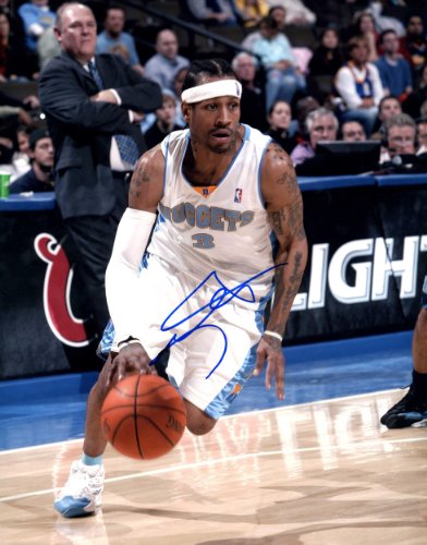 Allen Iverson Autographed Denver Nuggets Photo - 11x14 - Autographed NBA Photos