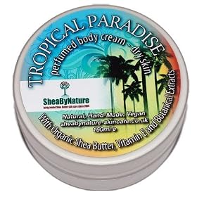 Cr�me du Corps Naturelle au beurre de Karite et Parfum�e de kiwi, mangue et citron, creme corporelle hydratant pour soind de peaux tr�s s�ches