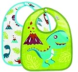 Sugar Booger "Prehistoric Pals" Feeding Collection Mini Bib Gift Set of 2