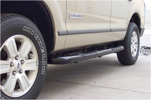 SteelCraft Cab Length 3 Side Step Nerf Bars Black Jeep Wrangler 2007 to 2008 (4DR)
