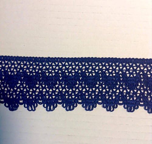Navy Lace Trim 2 Inch Width - 6 Yard Pack