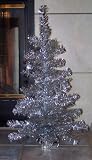 Silver Mini Tinsel Aluminum 2' Artificial Christmas Tree Table Top